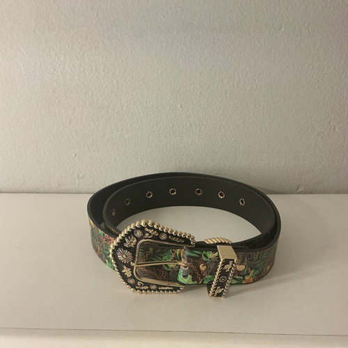 Belt with Parrot Pattern new, multicolored, size 115