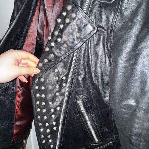 Ventiuno Skins leather biker jacket size 3