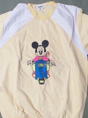 Винтидж детска пижама нова, жълта и бяла