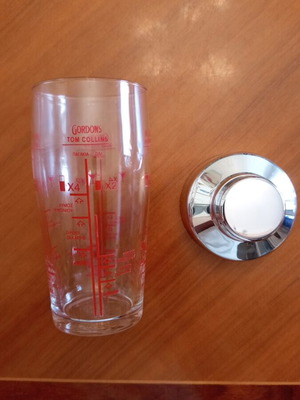 Gordon's Orange vintage glass cocktail shaker