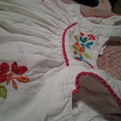 Dpam children's dress like new, cotton embroidered, 92 cm