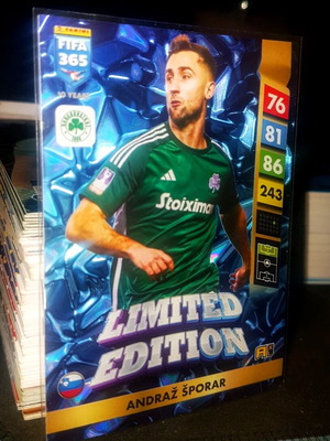 Andraz Sporar Limited Edition PAO F.C Adrenalyn XL FIFA 365 2025 σαν καινούργιο