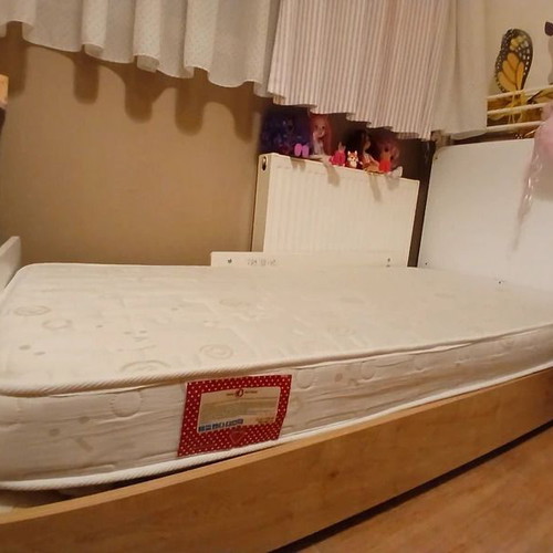 Cilek Convertible Baby Cot with Changing Table, 2 Mattresses & Baby Set like new