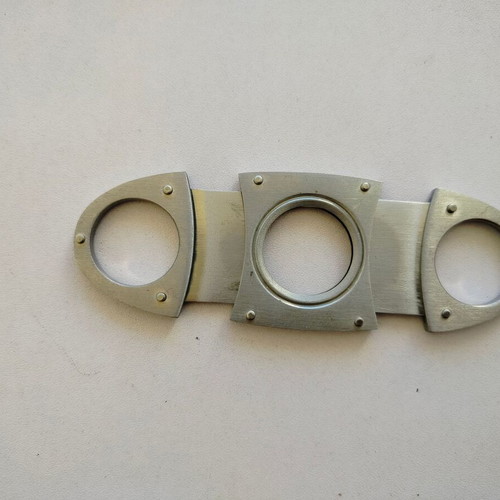 Metal cigar cutter "HELLO BINARY" used