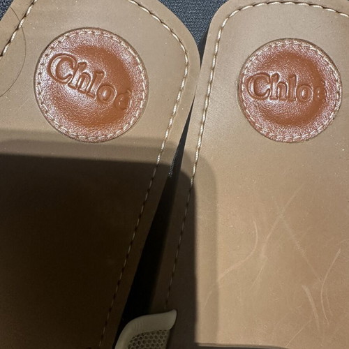 Chloé Woody Mild Beige δαντελένια πέδιλα σαν καινούργια, μέγεθος 41
