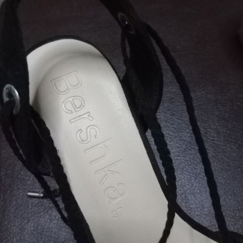 Black Bershka espadrilles size 37 like new