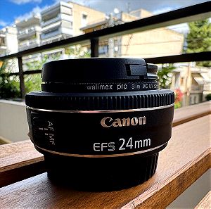 Canon Crop Φωτογραφικός Φακός EF-S 24mm f/2.8 Pancake για Canon EF-S