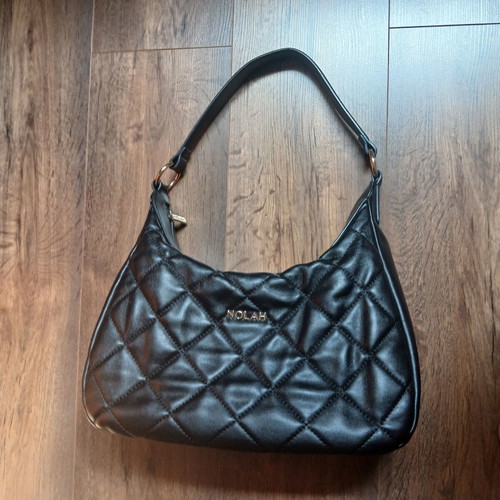 Nolah black shoulder bag quilted design like new