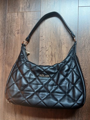 Nolah black shoulder bag quilted design like new