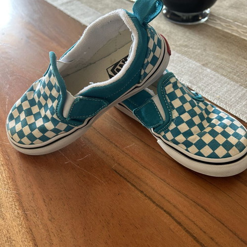 Vans kids' sneakers turquoise checkerboard size 26