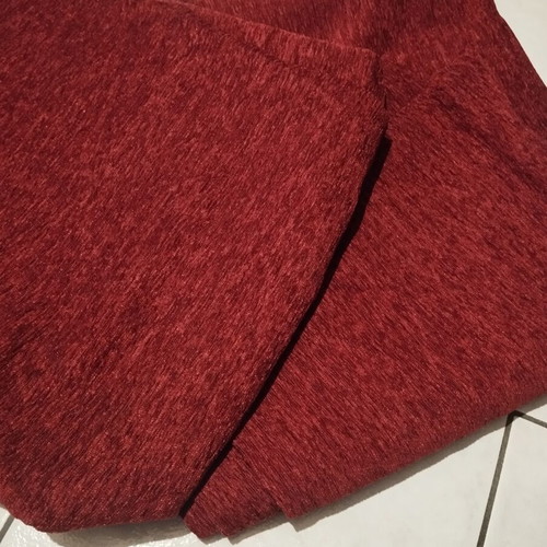 Burgundy sofa throws like new, armchair and three-seater