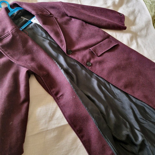 Zara woolblend burgundy coat new, oversized
