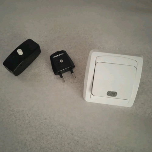 Switches with light and on/off and male plug new