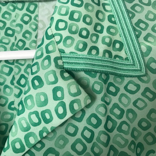 Vintage dress like new, custom made, green satin XXL