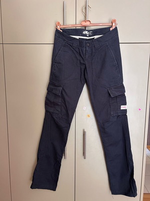 O'Neill Cargo Pants Black Like New Size 26 100% Cotton