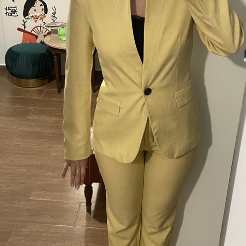 Zara suit used, soft yellow pastel color, size 36