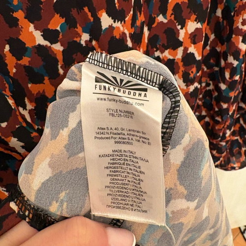 Funky Buddha viscose shirt new, multicolor