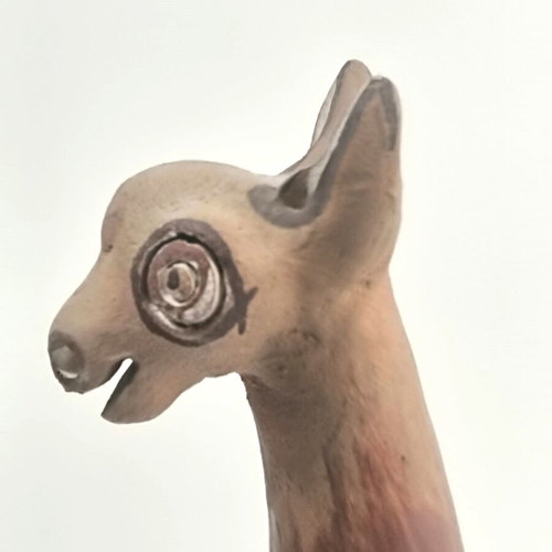 Handmade traditional Peruvian ceramic vessel in llama shape, like new