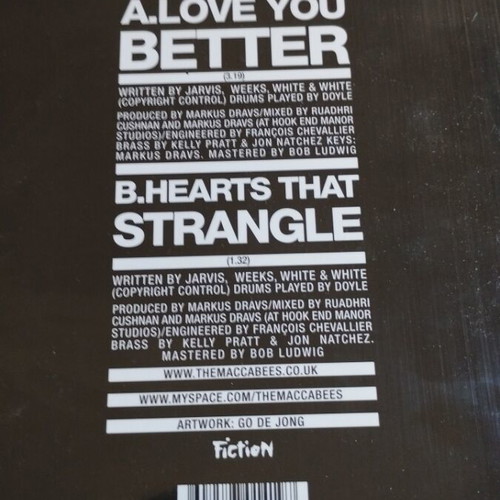The Maccabees Love You Better Pt.1 7" single καινούργιο, rock