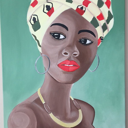 Painting It's time for Africa new, acrylic 50x70