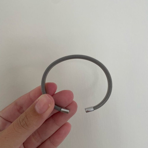 Bracelet cuff like new, silver tone, stainless steel