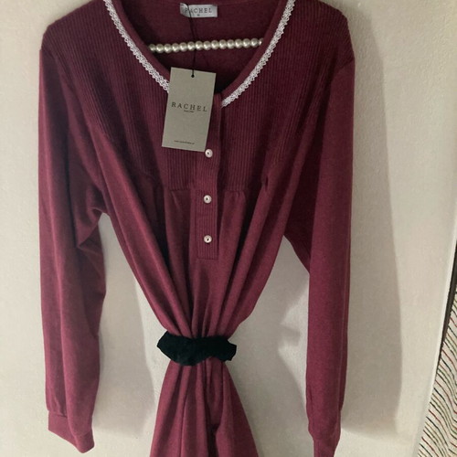 Rachel nightgown new, magenta color, Greek made Medium