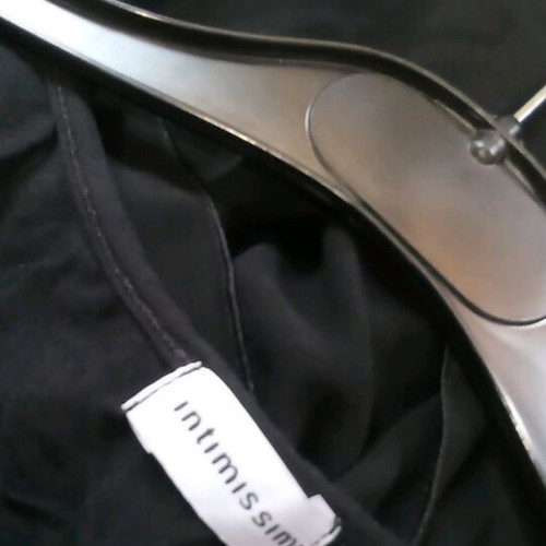 Intimissimi top like new with 3 layers transparency and belt, black, size S