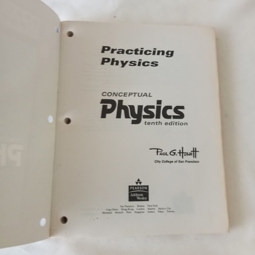 Practicing Physics Workbook used, tenth edition by Paul G. Hewitt