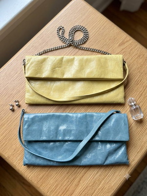 2 authentic leather bags from the Italian house Gianni Chiarini Firenze, 26x13