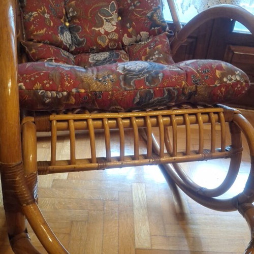 Vintage bamboo rattan rocking chair Boxo luxury like new