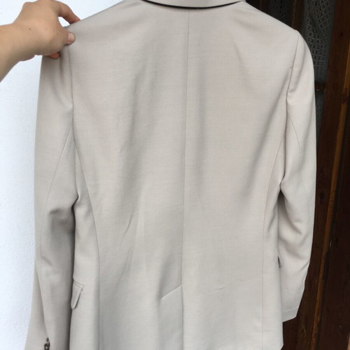 Brunello Cucinelli Monili Collar Wool Blazer new, size 38, beige