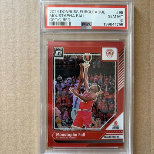 Panini Donruss Optic Moustapha Fall PSA 10 Olympiacos card like new