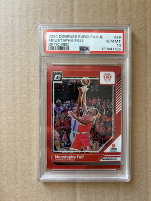 Panini Donruss Optic Moustapha Fall PSA 10 Olympiacos card like new