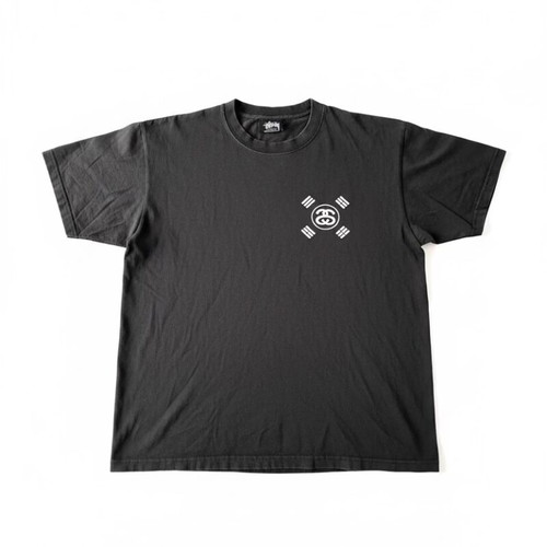 Stussy T-shirt black used, graffiti print with tiger