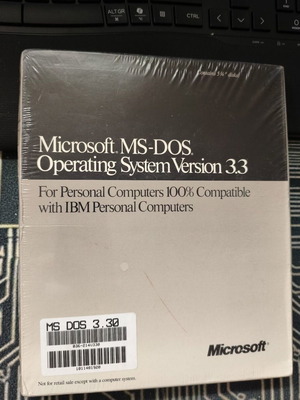 Microsoft MS-DOS Έκδοση 3.3 Καινούργιο, εργοστασιακά σφραγισμένο με δισκέτες 5.25"