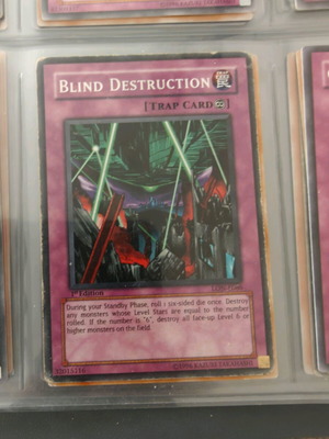 Yu-Gi-Oh card Blind Destruction like new