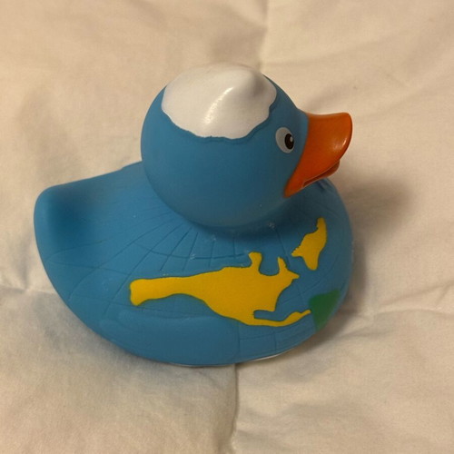 Schnabels Globe Collectible Rubber Duck like new