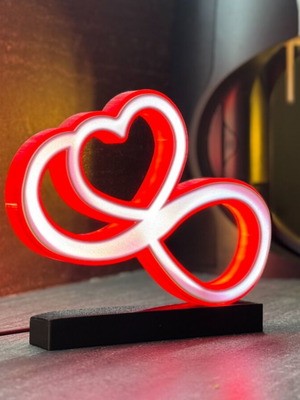 LED Lamp Heart Infinity New Minimal Romantic Decorative