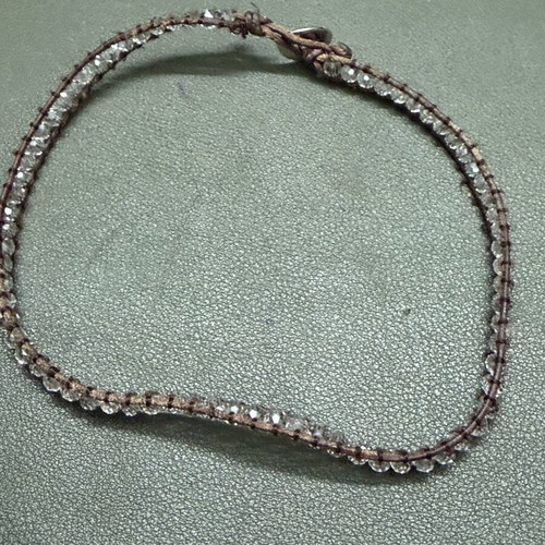 Choker with Swarovski beads used, gray