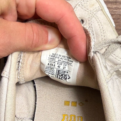 Converse men's sneakers used, size 42, beige