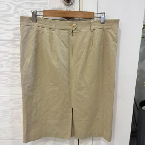 Vintage 90s Bogner Pencil Skirt Size US14 Beige Made In Germany used