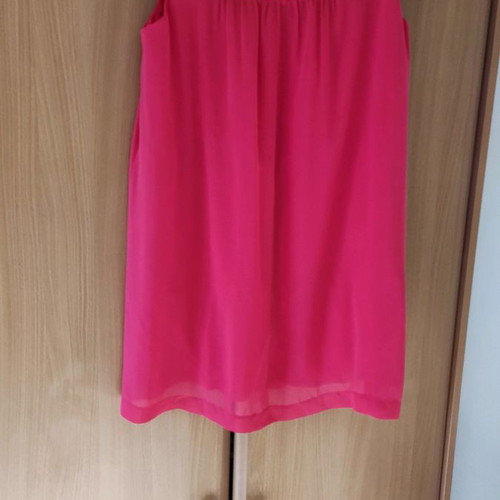 Celia Kritharioti 5226 mini dress used, fuchsia and white