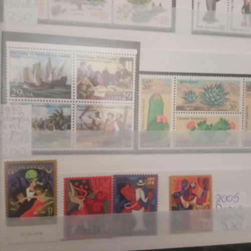 Stamps like new, 11 unsealed USA sets and various countries