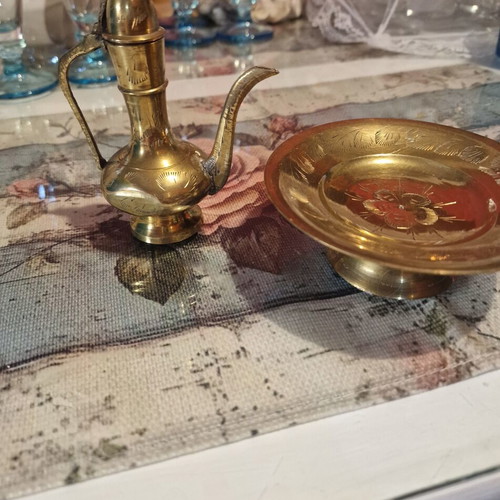 Mini decorative ewer and saucer vintage style, like new