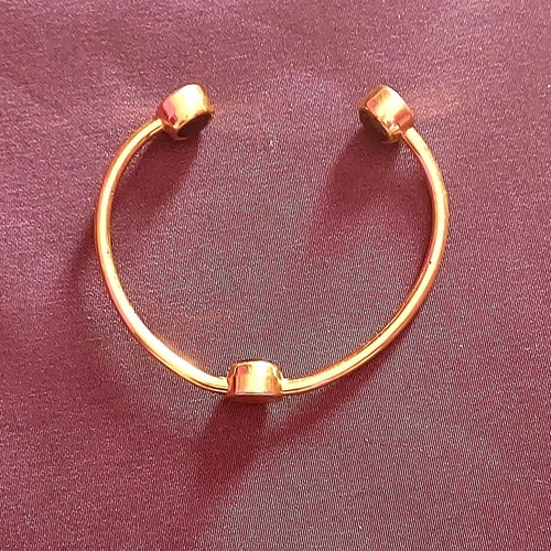 Gold bracelet used vintage 70s solid gold-plated steel