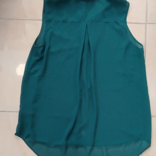 H&M transparent shirt green cypress like new, size M