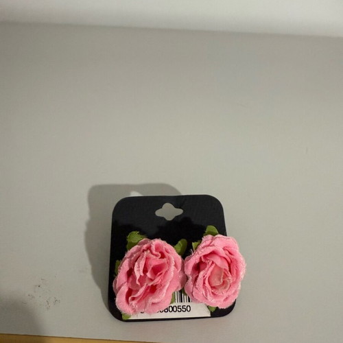 Flower earrings new, pink
