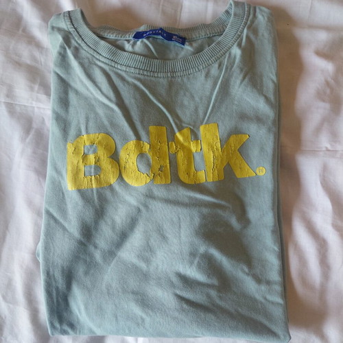 Bodytalk T Shirt 14 Years Used, Slightly Faded Print, Green