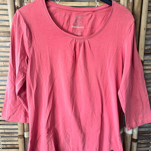 Manguun Coral Pink Organic Cotton Top, size XXL