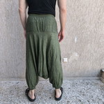 Harem pants Large Crop Circle 100% cotton like new, green